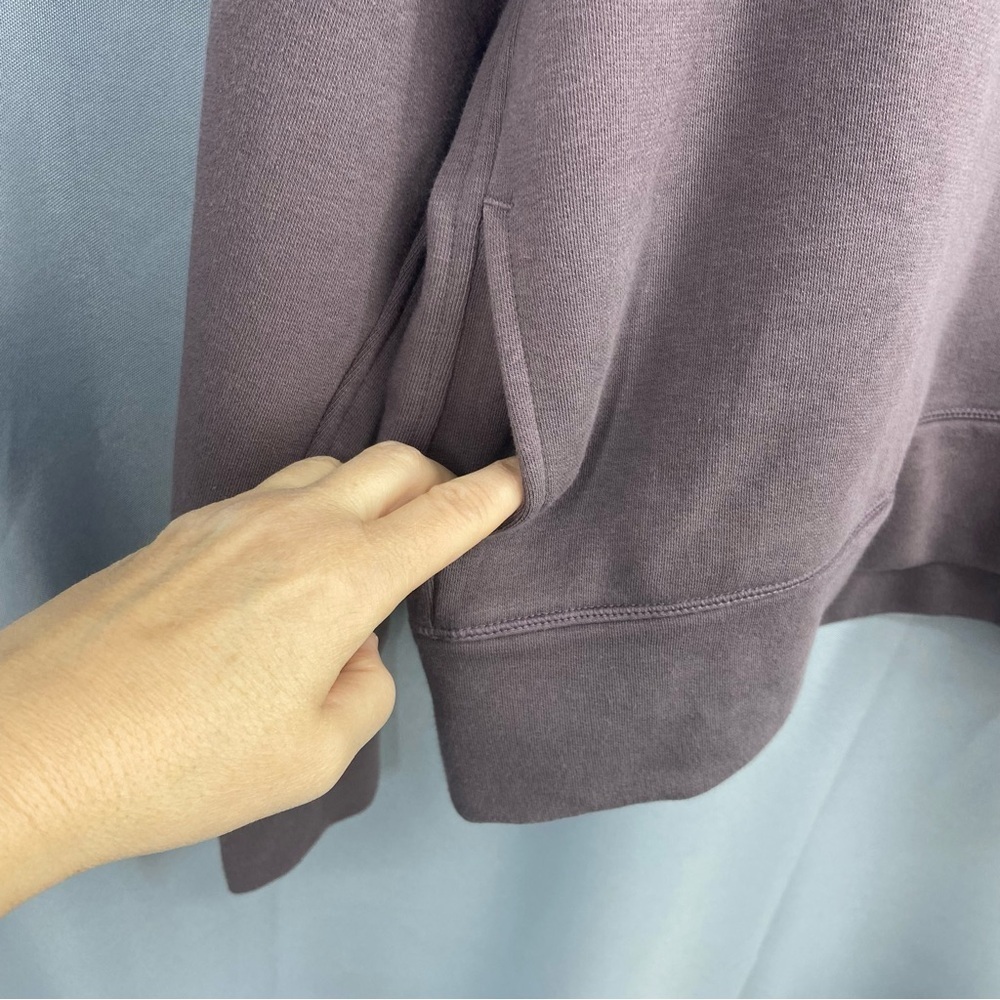 Public Rec Womens‎ Luxe Fleece Crew Neck Sweatshirt size Large NWT Plum - Picture 12 of 12